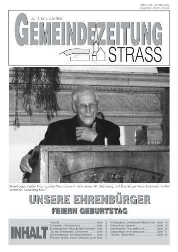 Gemeindezeitung Juni 08 - Gemeinde Strass im Zillertal