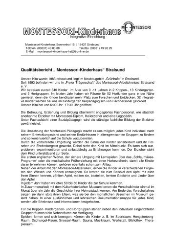 Qualitätsbericht Sonnenhof Stralsund