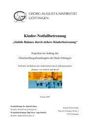 Kinder-Notfallbetreuung - Frauenbüro - Stadt Göttingen