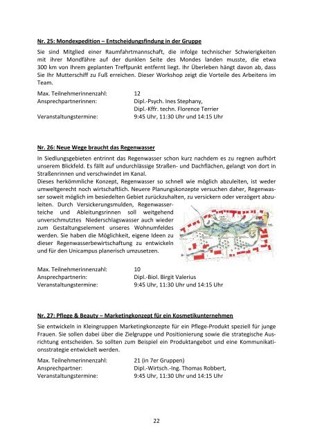 Workshops - Universität Kaiserslautern