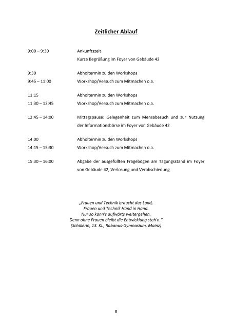 Workshops - Universität Kaiserslautern