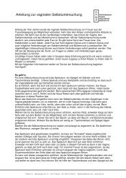 Anleitung zur vaginalen Selbstuntersuchung -  FFGZ