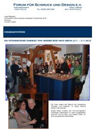 1newsletter 12.2012 - Forum für Schmuck und Design eV