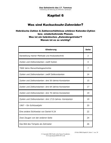 Kapitel 6 - Prophezeiung der Apokalypse 2008-2015