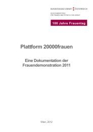 Plattform 20000frauen - Eine Dokumentation der ... - genderraum