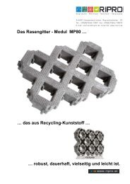 Das Rasengitter - Modul MP80 … … das aus Recycling ... - Ripro