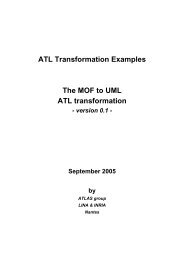 ATL Transformation Examples The MOF to UML ATL ... - Eclipse