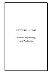 LECTURE 18: UML