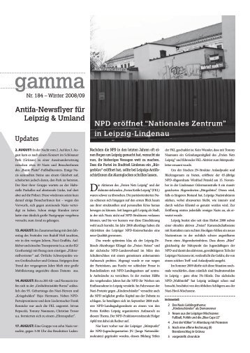 Antifa-Newsflyer für Leipzig & Umland Updates ... - Gamma - Noblogs