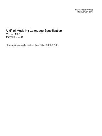 Unified Modeling Language Specification - DCA