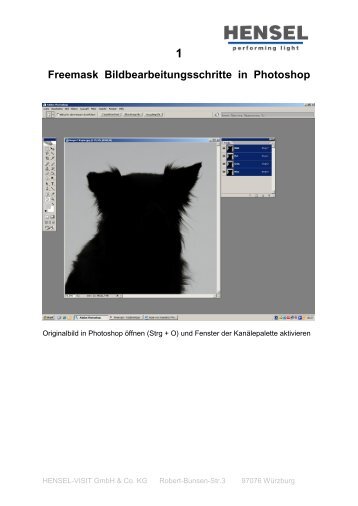 Freemask Bildbearbeitungsschritte in Photoshop - Hensel