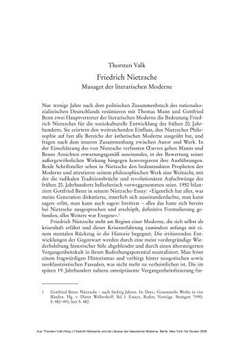 Friedrich Nietzsche - Klassik Stiftung Weimar