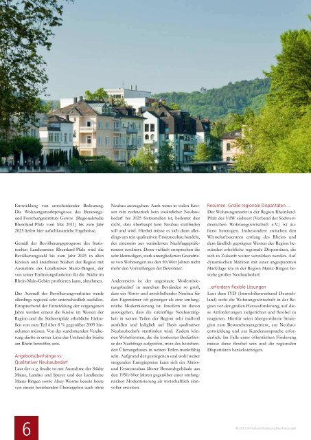 Der Immobilienmarkt Bad Kreuznach