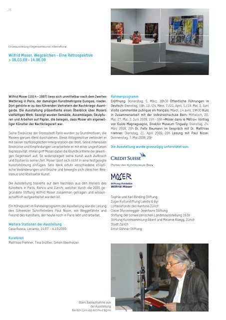 Download Jahresbericht 2009 (PDF) - Kunstmuseum Bern