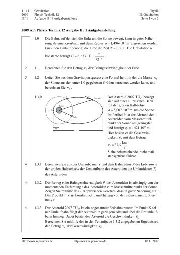 2009 APr Physik Technik 12 Aufgabe II / 1 ... - super-nowa