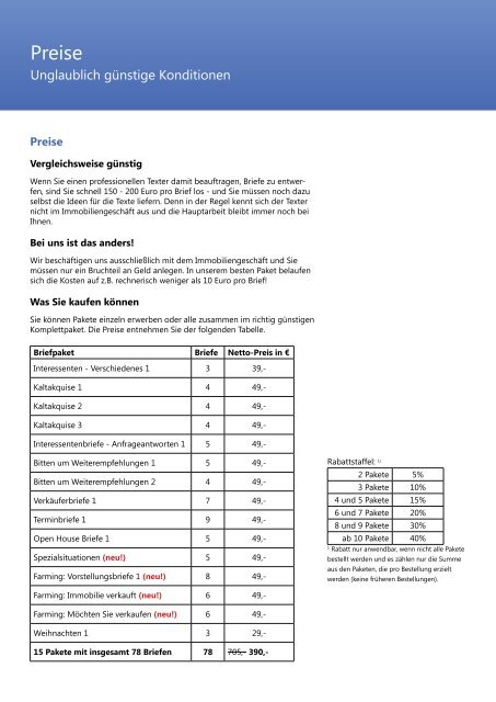 Info-Broschüre laden - Musterbriefe für Immobilienmakler