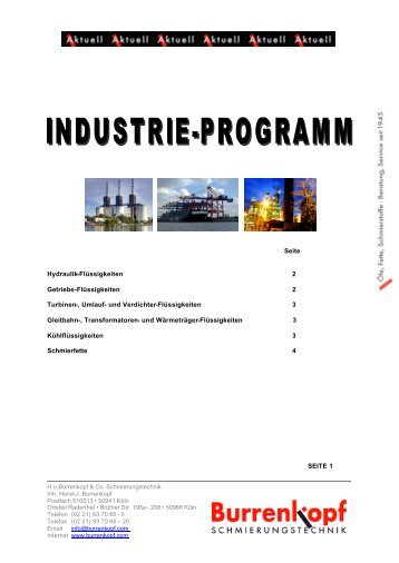 Seite Hydraulik-Flüssigkeiten 2 Getriebe-Flüssigkeiten 2 Turbinen ...