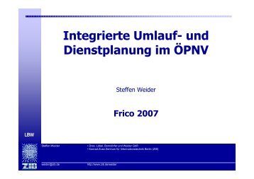 Integrierte Umlauf- und Dienstplanung im ÖPNV