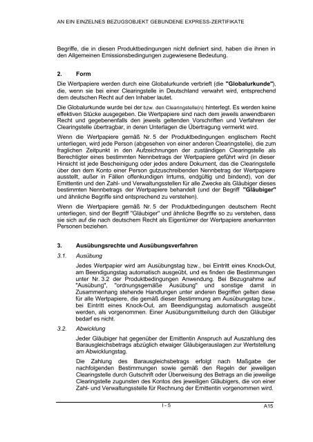 AN EIN EINZELNES BEZUGSOB