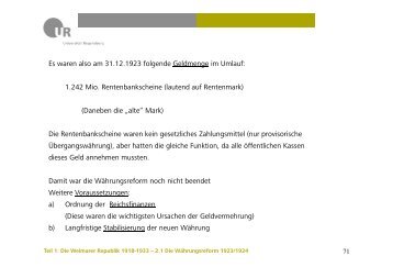 Es waren also am 31.12.1923 folgende Geldmenge im Umlauf ...