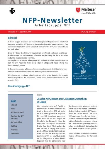 Newsletter 01/2008 - Arbeitsgruppe NFP