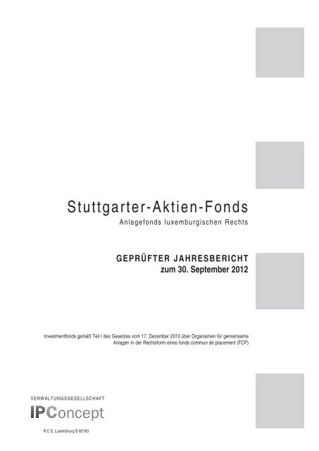 Stuttgarter-Aktien-Fonds - Weiler Eberhardt Depotverwaltung AG