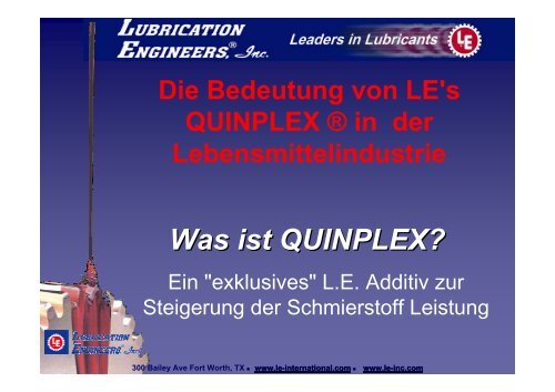 Schmierstoffe.. für die Nahrungsmittel- und ... - FGS Lubricants