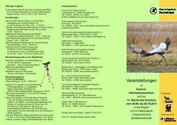 Flyer 13. Woche des Kranichs - Kranich-Informationszentrum