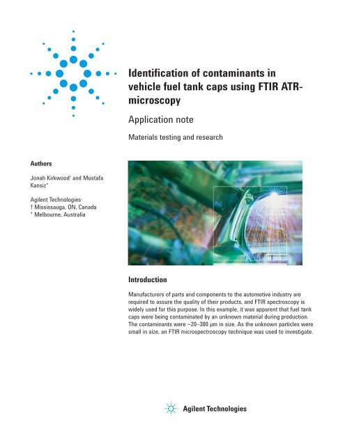 Application Compendium - Agilent Technologies