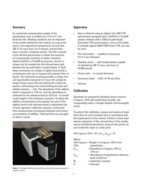 Application Compendium - Agilent Technologies