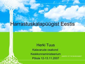 Harrastuskalapüügist Eestis - Keskkonnaministeerium