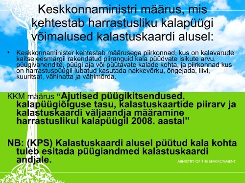 Harrastuskalapüügist Eestis - Keskkonnaministeerium