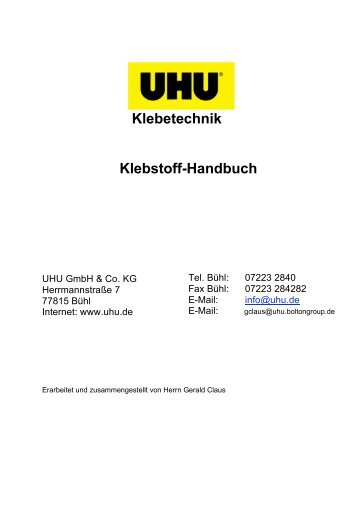 Klebetechnik Klebstoff-Handbuch