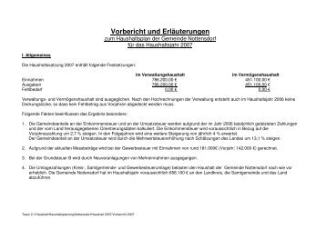 Vorbericht und Erläuterungen - Samtgemeinde Horneburg