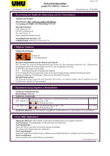 Sicherheitsdatenblatt - Maagtechnic