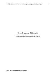 Grundfragen der Pädagogik - Hochschule Neubrandenburg