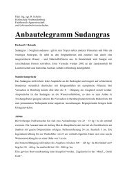 Anbautelegramm Sudangras - Hochschule Neubrandenburg
