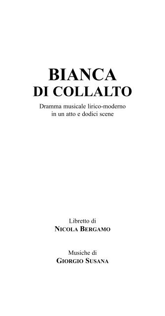 Scarica il Libretto d'Opera in Pdf - Collalto.info