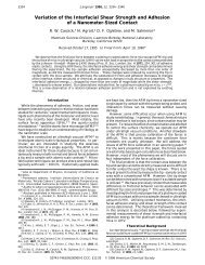 Variation of the Interfacial Shear Strength and Adhesion of a ...