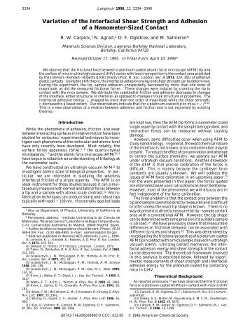 Variation of the Interfacial Shear Strength and Adhesion of a ...