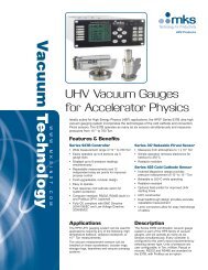 UHV Gauging for High Energy Physics - MKS Instruments, Inc.