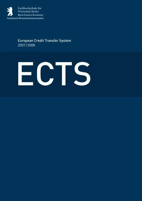 European Credit Transfer System 2007 / 2008