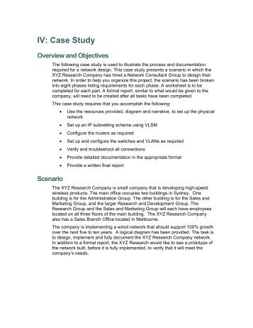 IV: Case Study