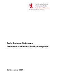 Dualer Bachelor-Studiengang Betriebswirtschaftslehre / Facility ...