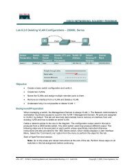 Lab 8.2.6 Deleting VLAN Configurations - To Parent Directory