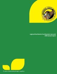 Annual Report 2009.indd - Regional Food Bank of Northeastern ...