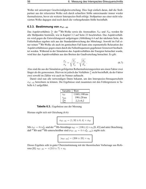 Sympathetische Kühlung von Rb- Rb-Gemischen