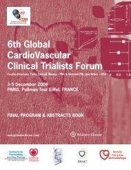 6th Global CardioVascular Clinical Trialists Forum - Overcome