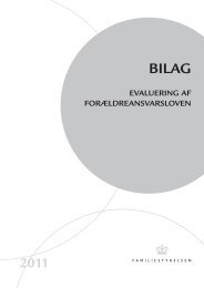 bilag til evaluering af forældreansvarsloven - Familiestyrelsen