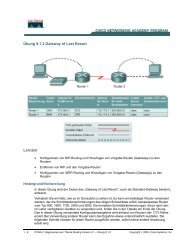 Übung 9.1.2 Gateway of Last Resort Lernziel